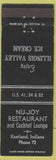 Matchbook Cover - Nu Joy Kentland IN low phone # Illniois Valley Ice Cream