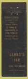 Matchbook Cover - Lenno's Inn East Cadiz Steubenville OH
