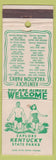 Matchbook Cover - Kentucky State Parks Frankfort KY girlie WEAR