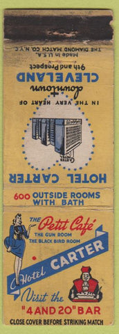 Matchbook Cover - Hotel Carter Cleveland OH girlie WEAR