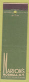 Matchbook Cover - Marion's Hornell NY Beauty Shop Salon