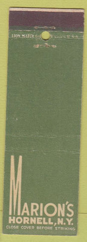 Matchbook Cover - Marion's Hornell NY Beauty Shop Salon