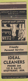 Matchbook Cover - Ideal Cleaners Stuttgart AR girlie