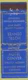 Matchbook Cover - Hotel Denver Glenwood Springs Colorado WORN