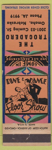 Matchbook Cover - Trocadero Omaha NE WORN BACK
