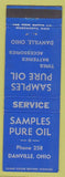 Matchbook Cover - Pure Oil gas Danville OH low phone #