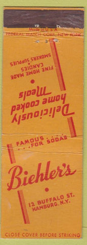 Matchbook Cover - Piehler's Hamburg NY restaurant