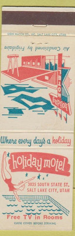 Matchbook Cover - Holiday Motel Salt Lake City UT girlie