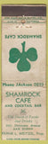 Matchbook Cover - Shamrock Cafe San Diego CA Kind Midas POOR
