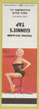Matchbook Cover - Gunnie's Tap Galesburg IL pinup