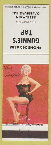 Matchbook Cover - Gunnie's Tap Galesburg IL pinup