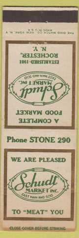 Matchbook Cover - Schudt Market Rochester NY low phone #