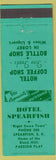 Matchbook Cover - Hotel Spearfish  SD low phone #