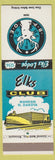 Matchbook Cover - Elks Club Mandan ND