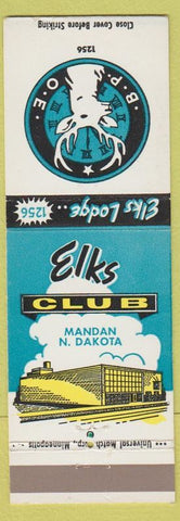 Matchbook Cover - Elks Club Mandan ND