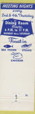 Matchbook Cover - Elks Club Mandan ND