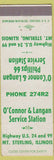 Matchbook Cover - O'Connor Langan Phillips 66 oil gas Mount Sterling IL
