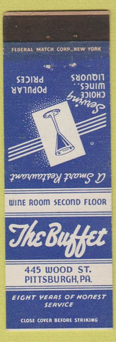 Matchbook Cover - The Buffet Pittsburgh PA Federal