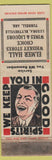 Matchbook Cover - Elmer Hall Turrell AR Federal WORN