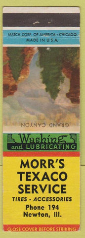 Matchbook Cover - Morris Texaco oil gas Newton IL low phone WEAR