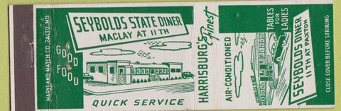 Matchbook Cover - Seybolds Diner Harrisburg PA