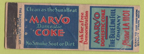 Matchbook Cover - Marvo Coke Coal DQ POOR