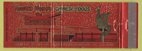 Matchbook Cover - Howard Wong's Chinese Restaurant Bloomington MN