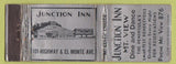 Matchbook Cover - Junction Inn Mount View  low phone # WEAR