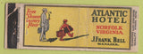 Matchbook Cover - Atlantic Hotel Norfolk VA DQ WEAR