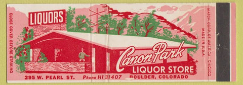 Matchbook Cover - Canon Park Liquor Store Boulder Colorado