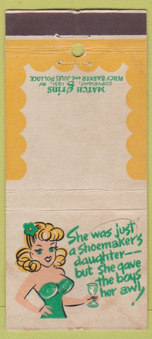 Matchbook Cover - Match Grins girlie raised bust WEAR 30 Stick