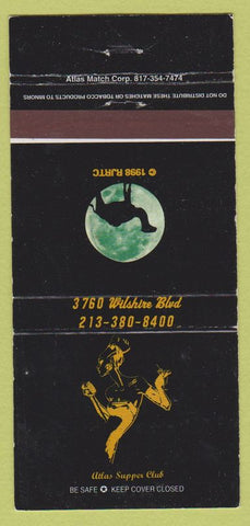 Matchbook Cover - Atlas Supper Club Los Angeles CA girlie 30 Strike