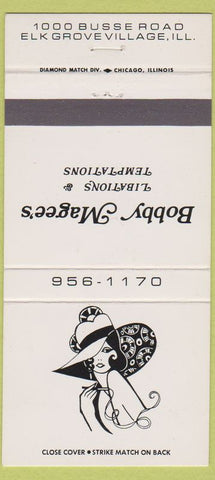 Matchbook Cover - Bobby Magee's Elk Grove Village IL girlie 30 Strike