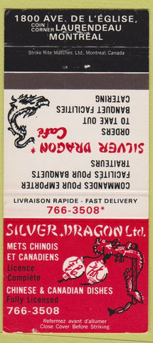 Matchbook Cover - Silver Dragon Cafe Chinese Montreal QC 30 Strike