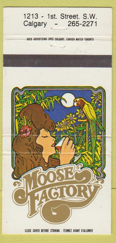 Matchbook Cover - Moose Factory girlie Calgary AB  30 Strike