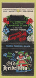 Matchbook Cover - Old Heidelberg Hallandale FL WEAR DISPLAY 21 Strike Feature