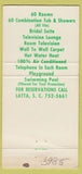 Matchbook Cover - Latta Motel Latta SC girlie #2 Green 30 Strike