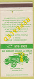 Matchbook Cover - Ma Barker's Garage Kenmore NY girlie Prohibition  30 Strike