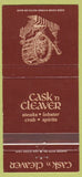 Matchbook Cover - Cask N Cleaver Restaurant 30 Strike