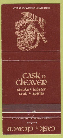 Matchbook Cover - Cask N Cleaver Restaurant 30 Strike