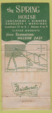 Matchbook Cover - Spring House Rochester NY 30 Strike