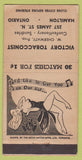 Matchbook Cover - Victory Tobacconist Hamilton ON girlie 30 Strike
