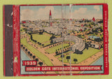 Matchbook Cover - 1939 Golden Gate Expo San Francisco CA WORN 40 Strike