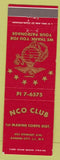 Matchbook Cover - NCO Club US Marines Garden City LI NY