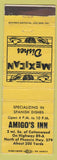 Matchbook Cover - Amigo's Inn Cottonwood AZ CREASES