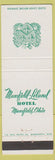 Matchbook Cover - Mansfield Leland Hotel Mansfield OH white