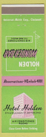 Matchbook Cover - Hotel Holden Dayton OH