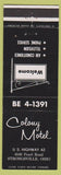 Matchbook Cover - Colony Motel Strongsville OH