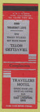 Matchbook Cover - Travelers Hotel East Liverpool OH