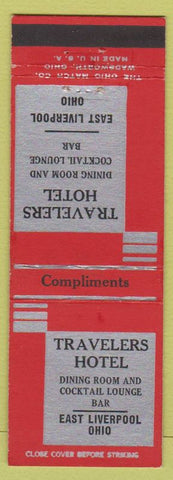 Matchbook Cover - Travelers Hotel East Liverpool OH